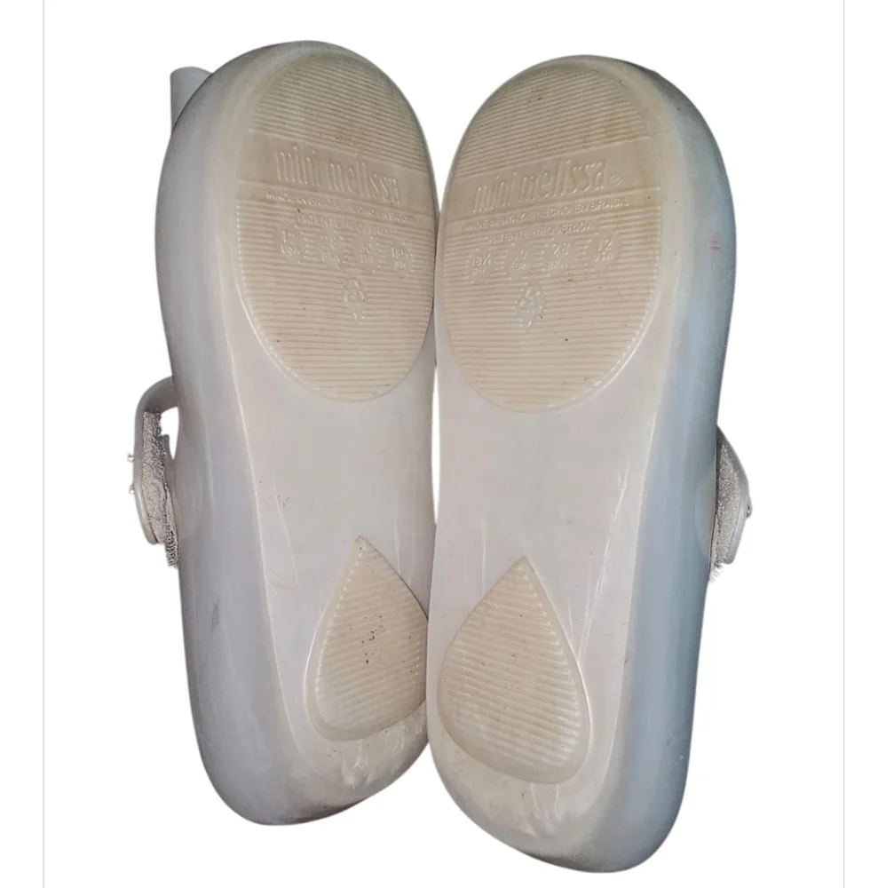 Mini Melissa Elegant Kids White Bow Shoes